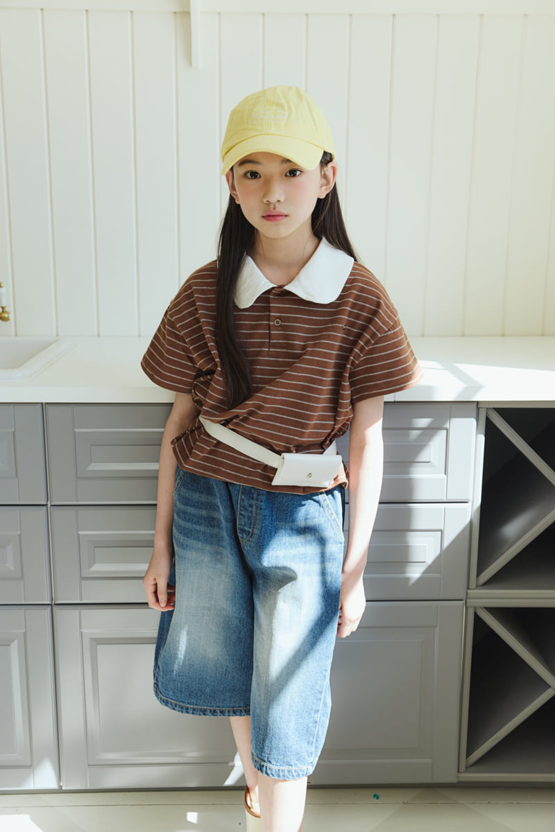 Sm2 - Korean Children Fashion - #kidzfashiontrend - Cut-out Bermuda Denim Pants - 2