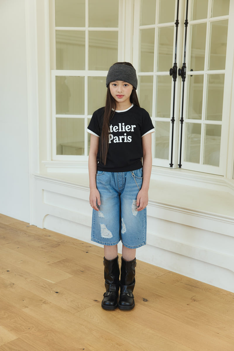 Sm2 - Korean Children Fashion - #kidzfashiontrend - Vintage Bermuda Denim Pants