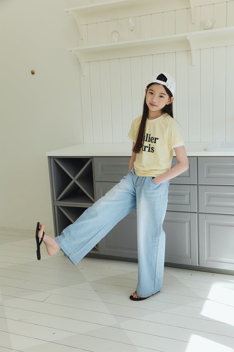 Sm2 - Korean Children Fashion - #littlefashionista - Basic Wide Denim Pants - 12