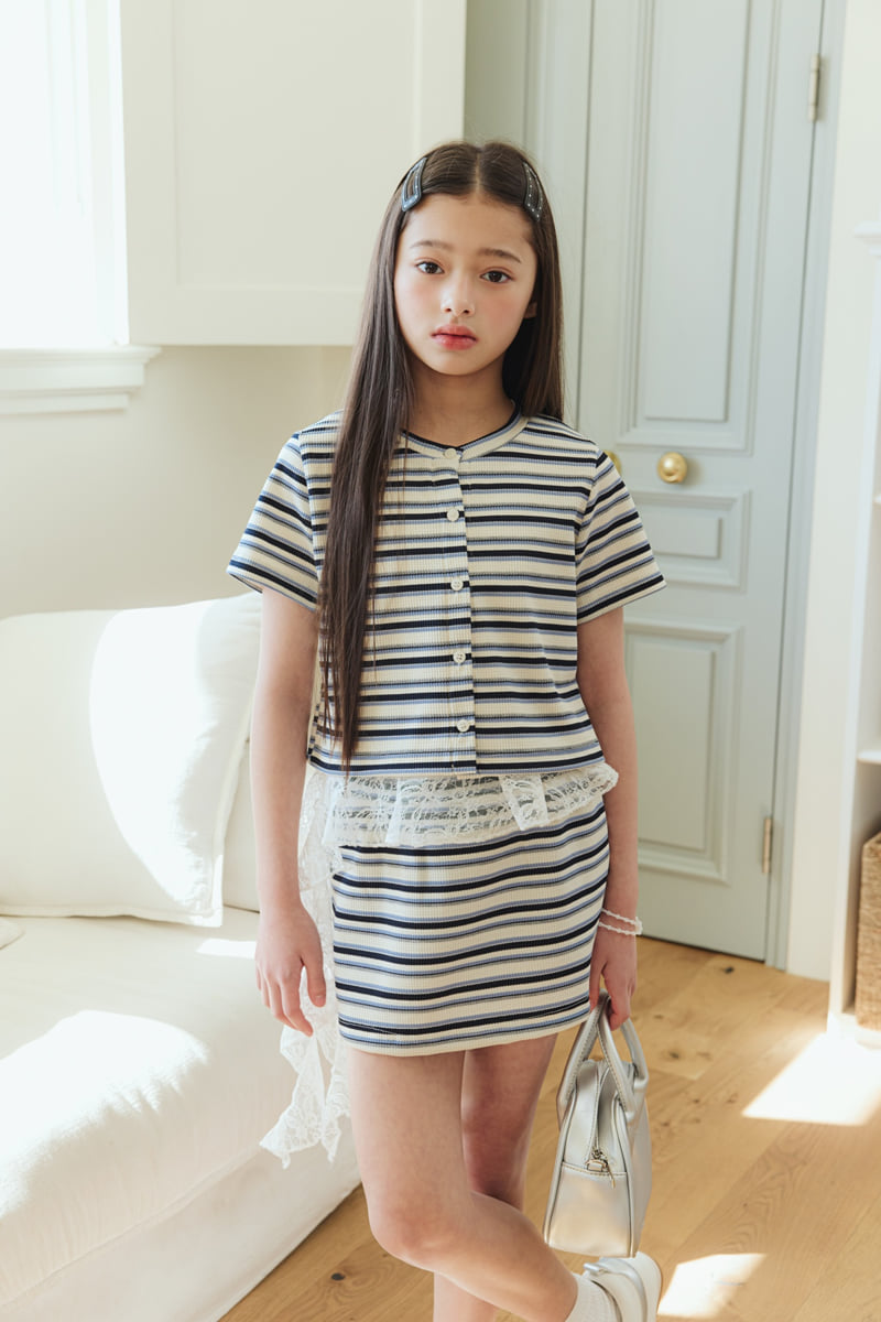 Sm2 - Korean Children Fashion - #Kfashion4kids - Skirt Top Bottom Set - 4