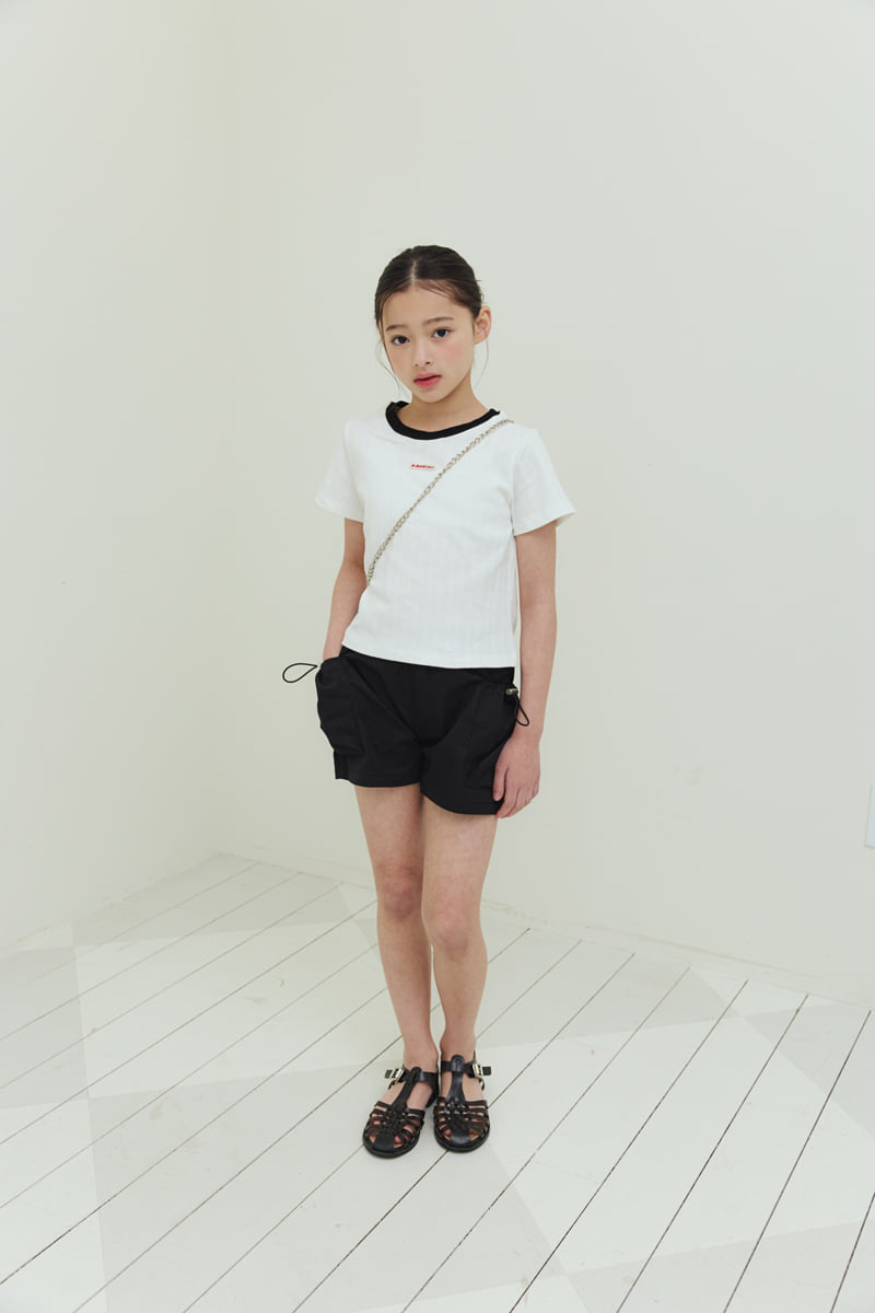 Sm2 - Korean Children Fashion - #littlefashionista - Color Neck Ribbed Tee - 6