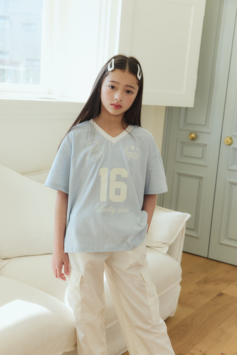 Sm2 - Korean Children Fashion - #magicofchildhood - V-Neck Bear Tee - 12