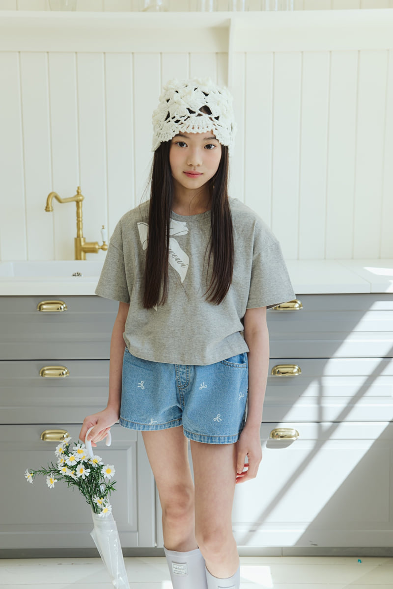Sm2 - Korean Children Fashion - #minifashionista - Ribbon Half Crop Tee - 11