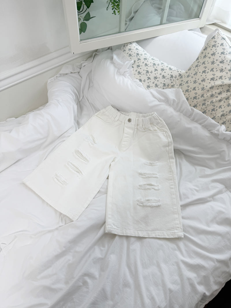 Sm2 - Korean Children Fashion - #minifashionista - Vintage Bermuda Shorts (Ivory) - 9