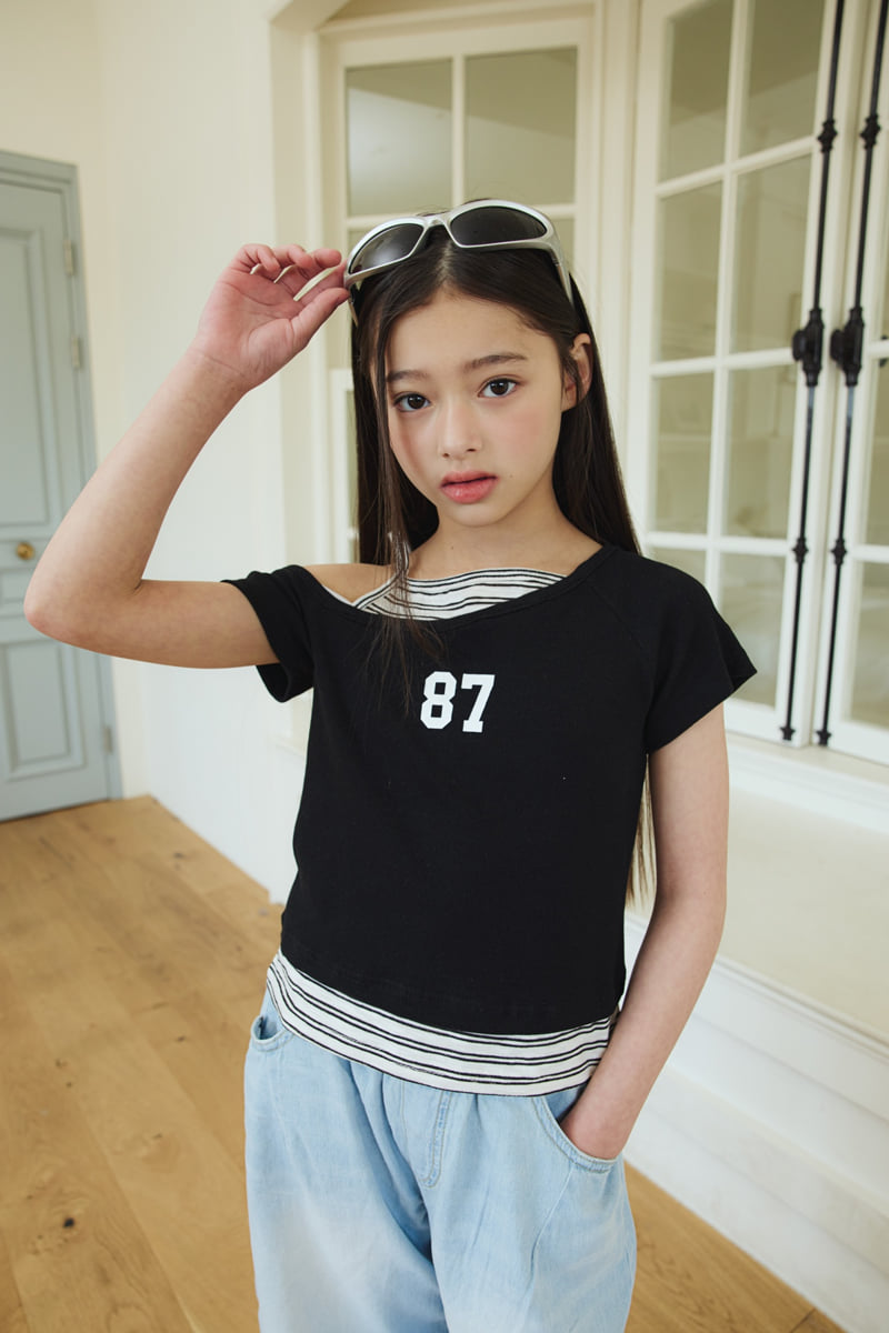 Sm2 - Korean Children Fashion - #minifashionista - Slit Layered Tee - 12