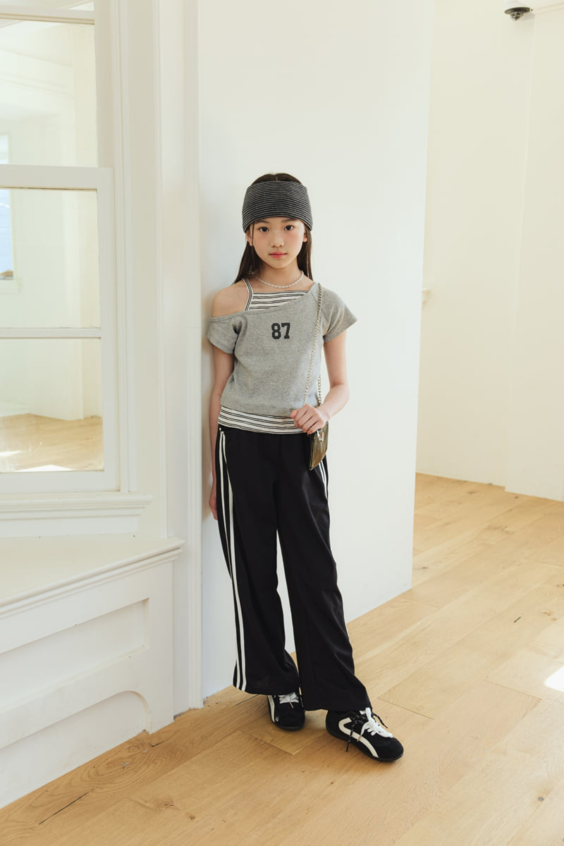Sm2 - Korean Children Fashion - #minifashionista - Cool Ponte Line Pants - 9