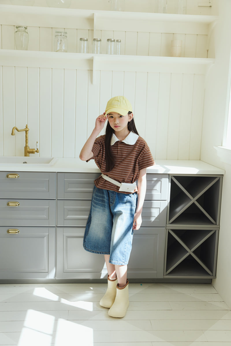 Sm2 - Korean Children Fashion - #minifashionista - Cut-out Bermuda Denim Pants - 6