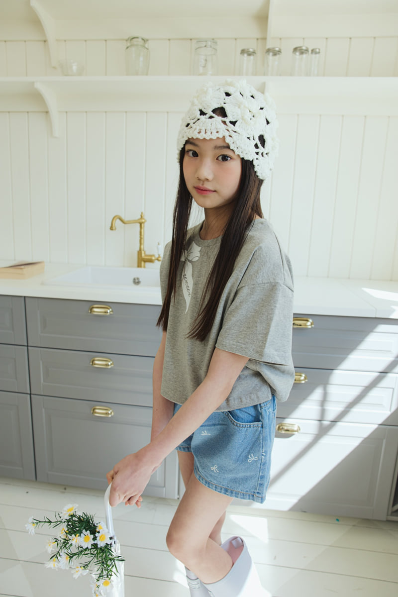 Sm2 - Korean Children Fashion - #prettylittlegirls - Ribbon Half Crop Tee - 12