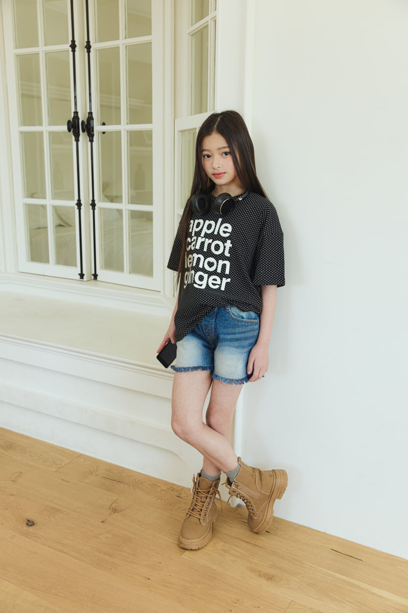 Sm2 - Korean Children Fashion - #prettylittlegirls - Dot Short Sleeve Tee - 6