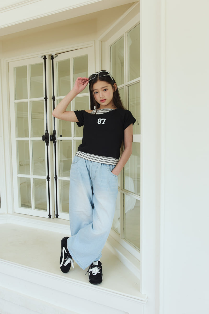 Sm2 - Korean Children Fashion - #prettylittlegirls - Dart Balloon Denim Pants