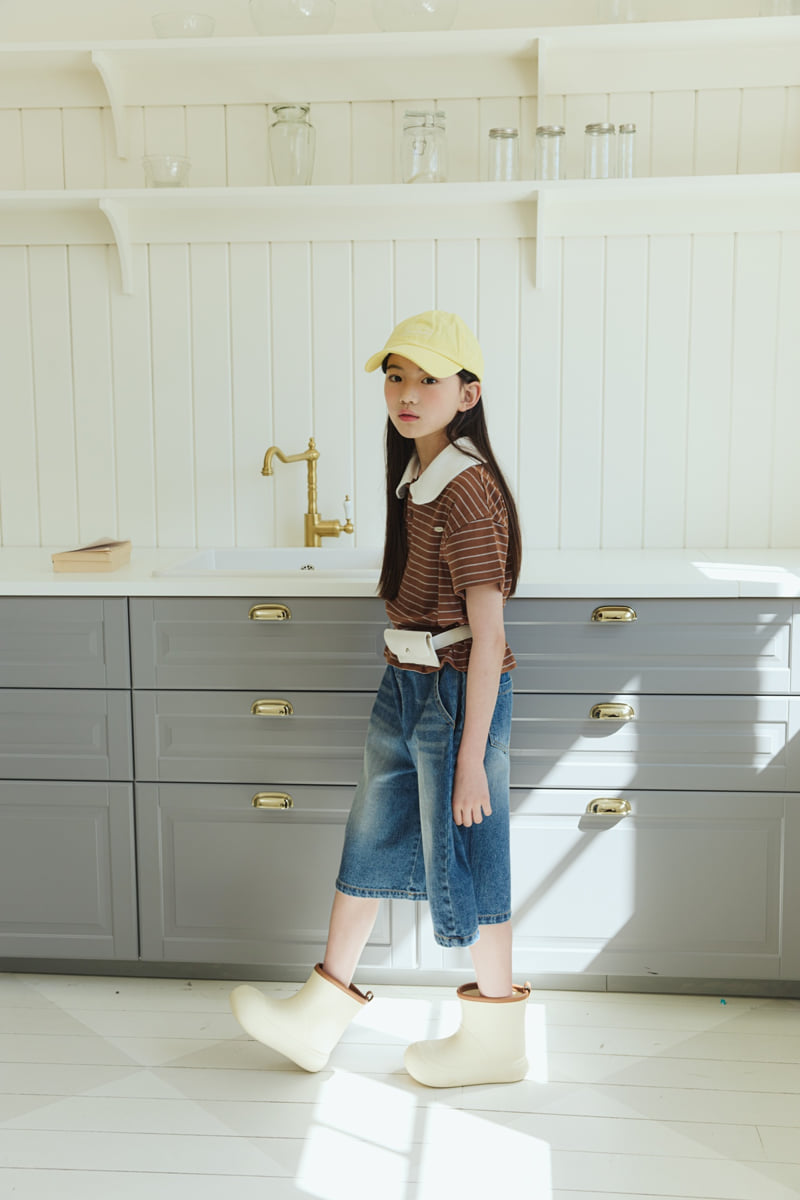 Sm2 - Korean Children Fashion - #prettylittlegirls - Cut-out Bermuda Denim Pants - 7