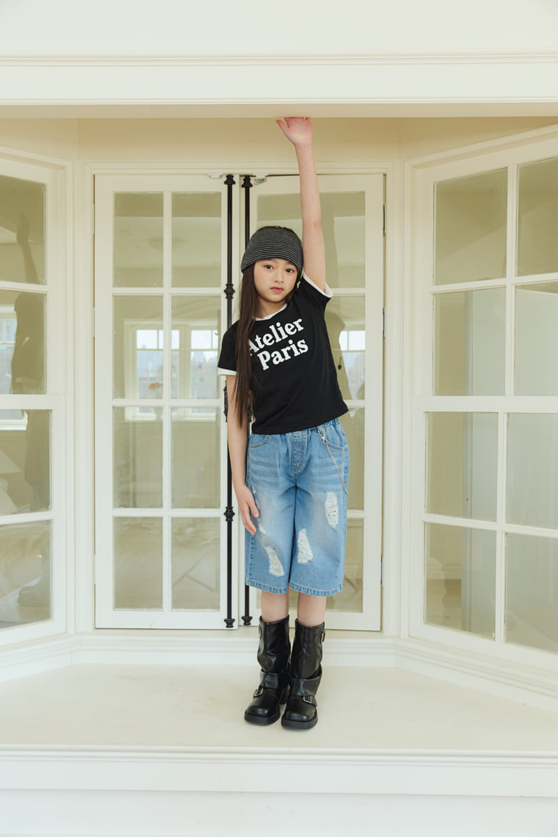 Sm2 - Korean Children Fashion - #prettylittlegirls - Vintage Bermuda Denim Pants - 6