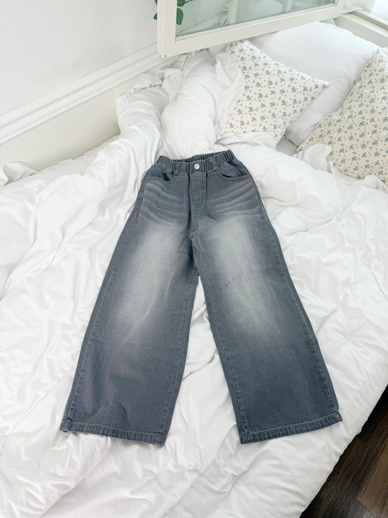 Sm2 - Korean Children Fashion - #stylishchildhood - Basic Wide Denim Pants - 2