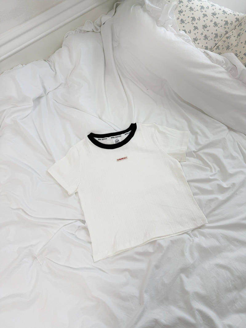 Sm2 - Korean Children Fashion - #stylishchildhood - Color Neck Ribbed Tee - 12