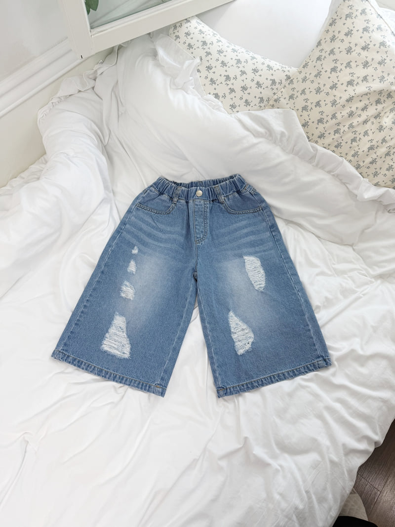 Sm2 - Korean Children Fashion - #stylishchildhood - Vintage Bermuda Denim Pants - 9