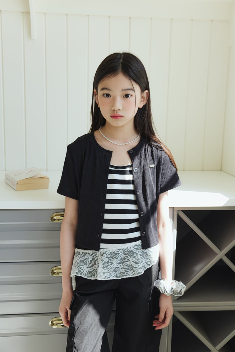 Sm2 - Korean Children Fashion - #todddlerfashion - Lace Sleeveless Top