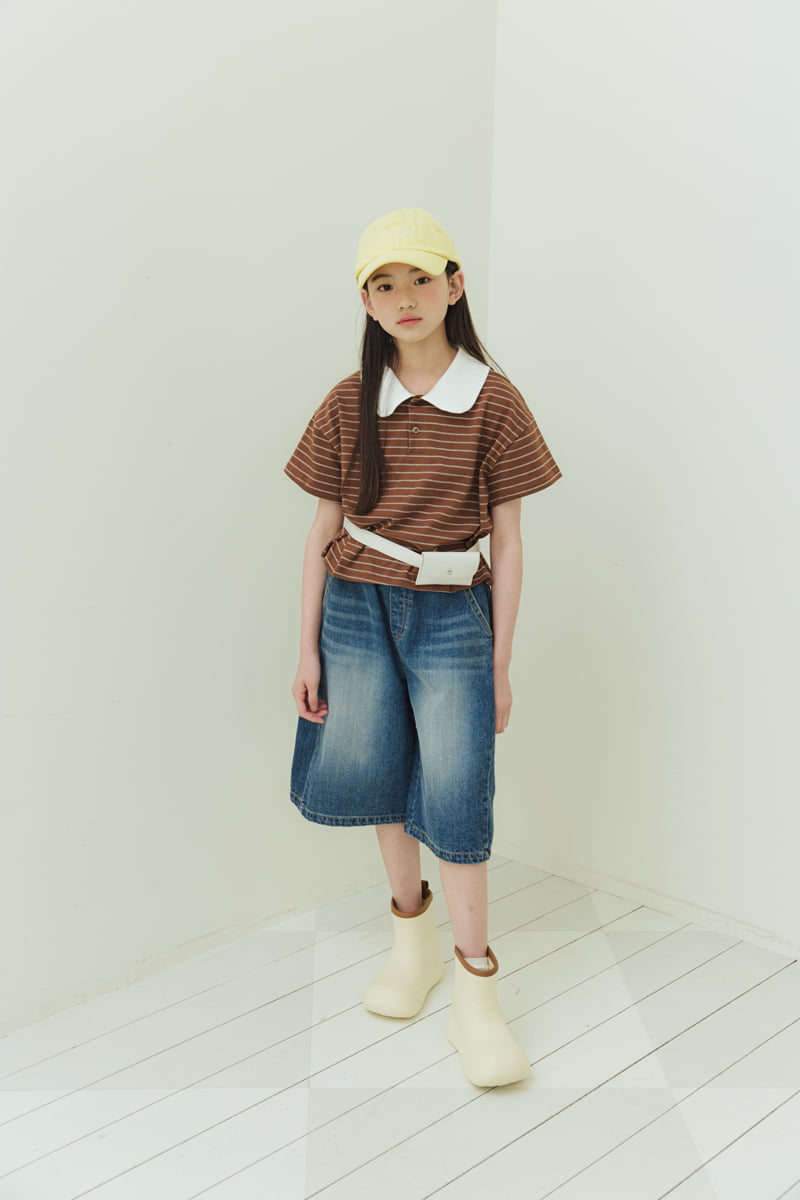 Sm2 - Korean Children Fashion - #todddlerfashion - Cut-out Bermuda Denim Pants - 8