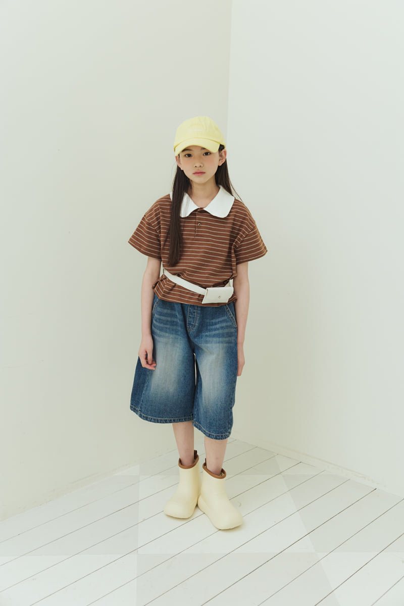 Sm2 - Korean Children Fashion - #toddlerclothing - Cut-out Bermuda Denim Pants - 9