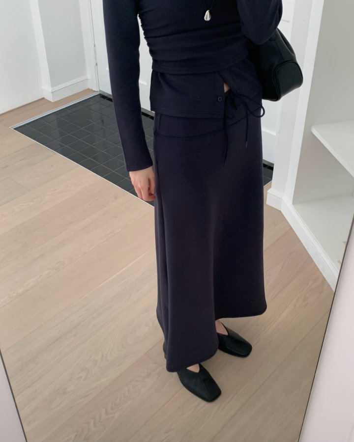Something Else - Korean Women Fashion - #momslook - Dof Maxi Long Skirt - 10