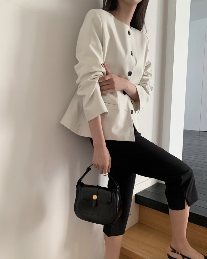 Something Else - Korean Women Fashion - #momslook - Hepburn Line Jacket - 11