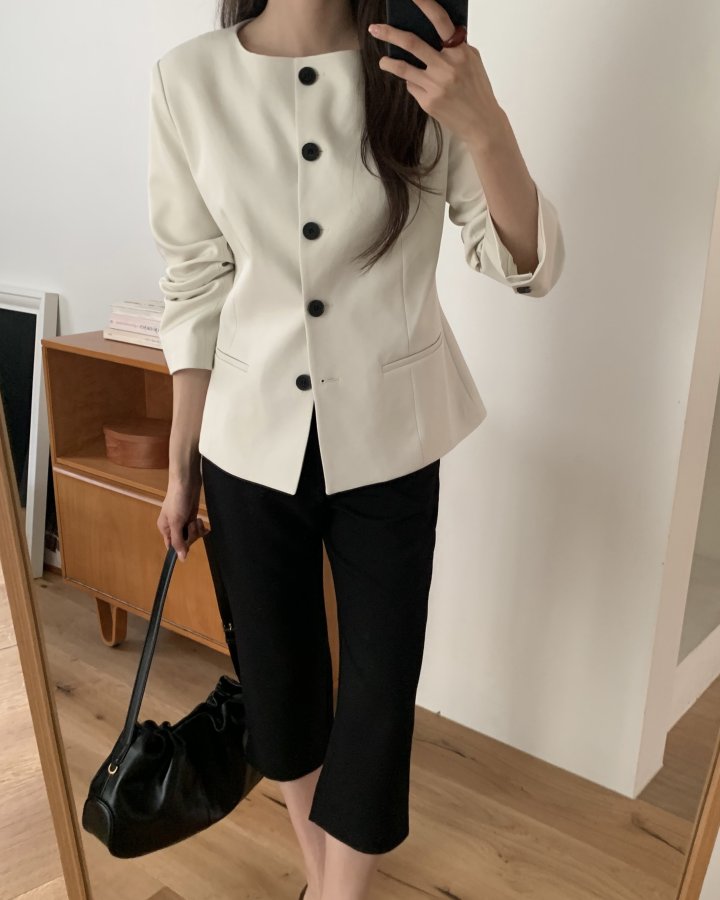 Something Else - Korean Women Fashion - #momslook - Hepburn Line Jacket - 12