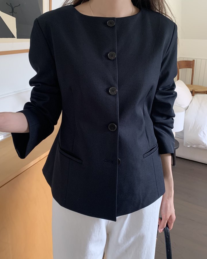Something Else - Korean Women Fashion - #momslook - Hepburn Line Jacket - 2