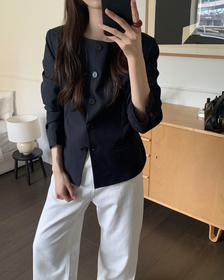 Something Else - Korean Women Fashion - #womensfashion - Hepburn Line Jacket - 4