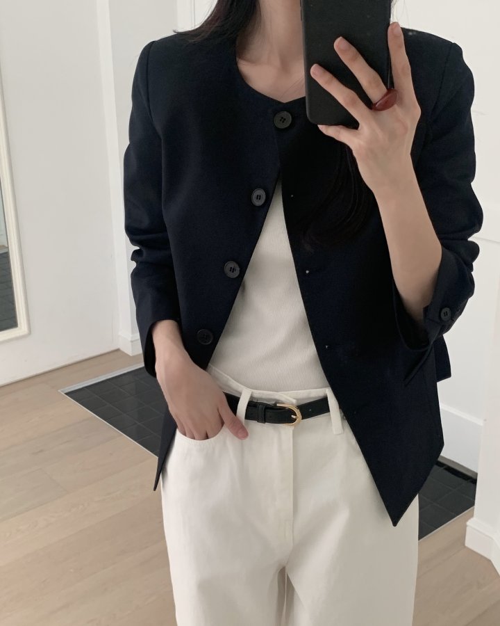 Something Else - Korean Women Fashion - #momslook - Hepburn Line Jacket - 8