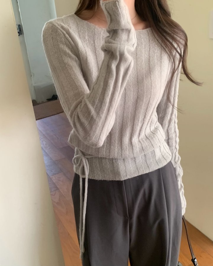 Something Else - Korean Women Fashion - #momslook - Odd Mohair String Knit - 5
