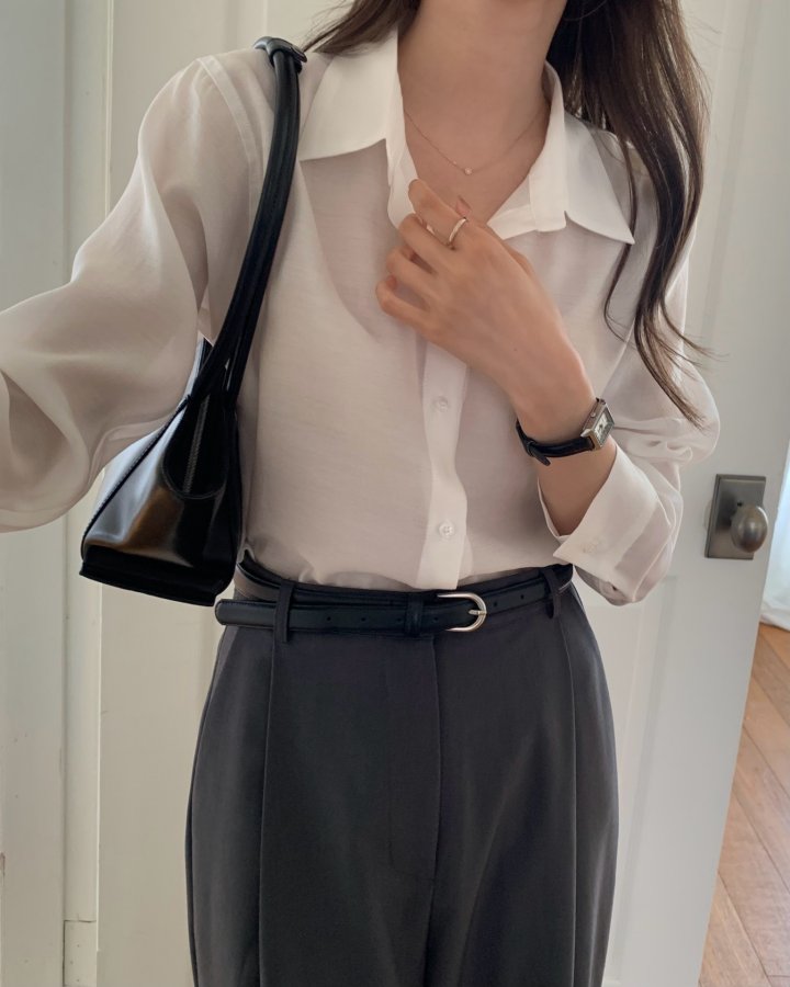 Something Else - Korean Women Fashion - #momslook - Nove Tencel Shirt