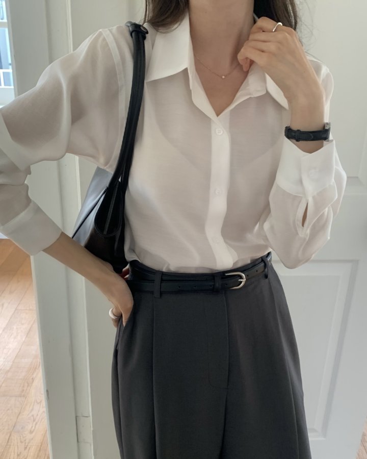 Something Else - Korean Women Fashion - #momslook - Nove Tencel Shirt - 6