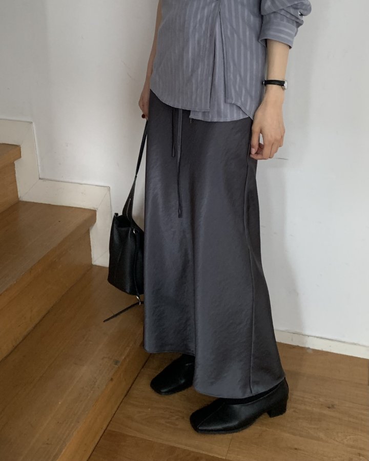 Eyelet Satin Long Skirt by Something Else for Women - view 1