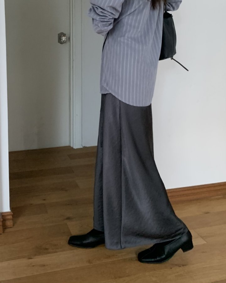 Eyelet Satin Long Skirt by Something Else for Women - view 5