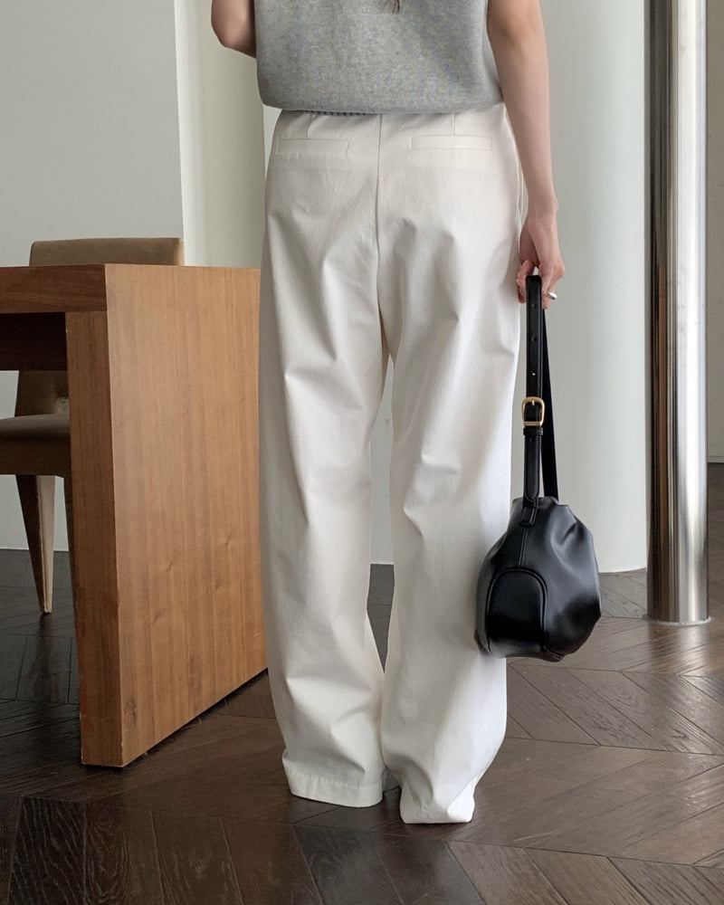 Something Else - Korean Women Fashion - #momslook - Chemi Cotton Wide Pants - 7