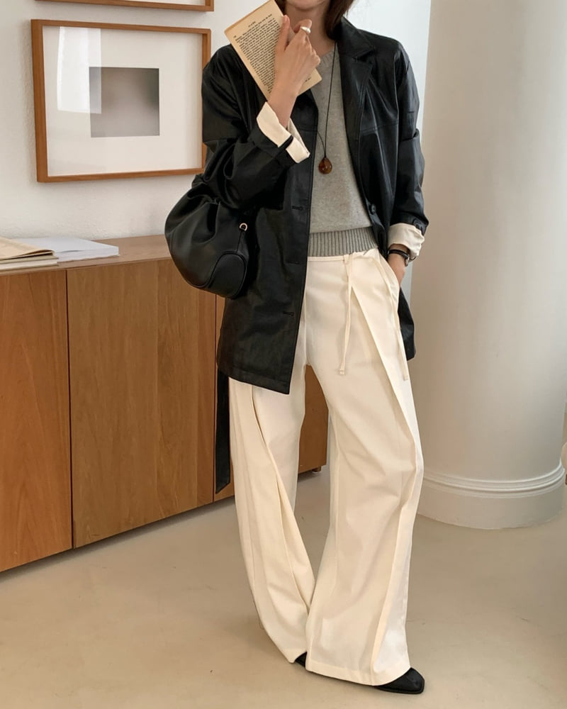 Something Else - Korean Women Fashion - #momslook - Chemi Cotton Wide Pants - 9