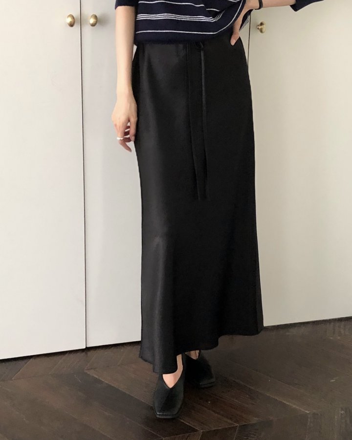 Eyelet Satin Long Skirt by Something Else for Women - view 9