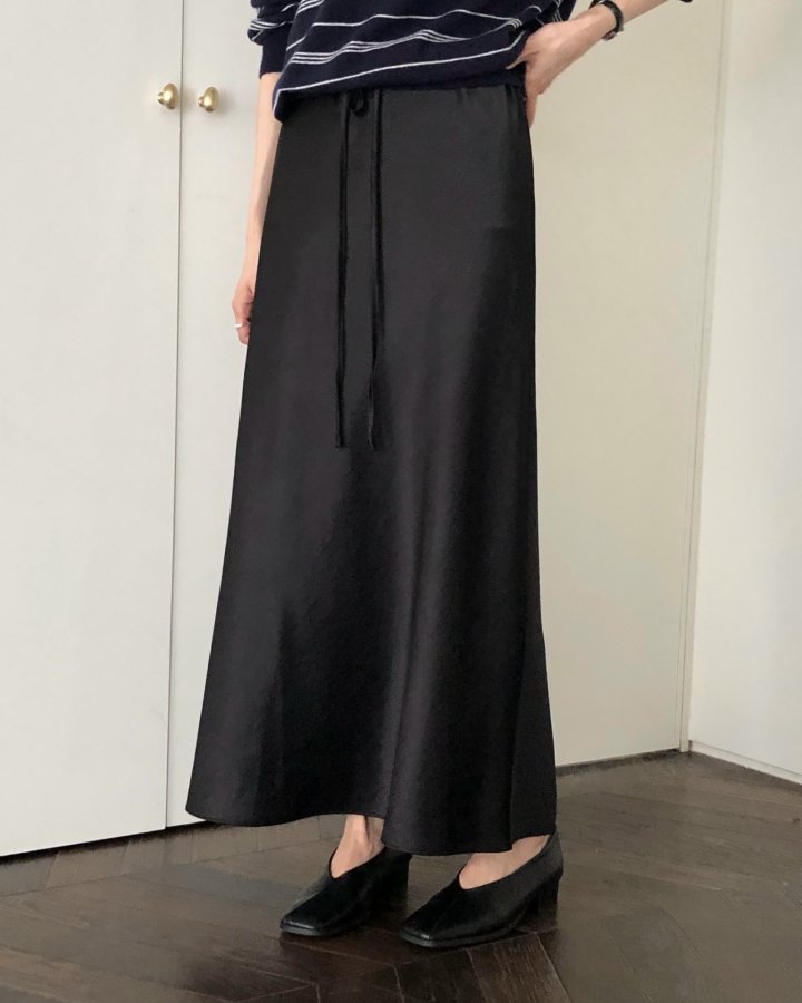 Eyelet Satin Long Skirt by Something Else for Women - view 10