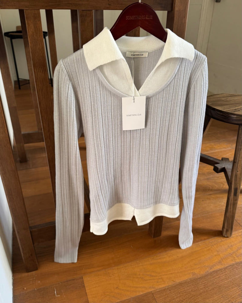 Something Else - Korean Women Fashion - #thatsdarling - Merci Contrast Collar Knit - 9
