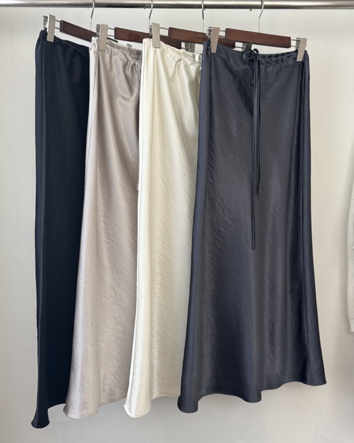 Eyelet Satin Long Skirt by Something Else for Women - view 7