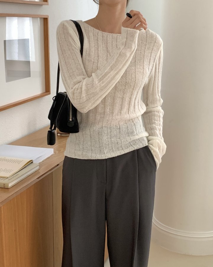 Something Else - Korean Women Fashion - #vintagekidsstyle - Odd Mohair String Knit - 12