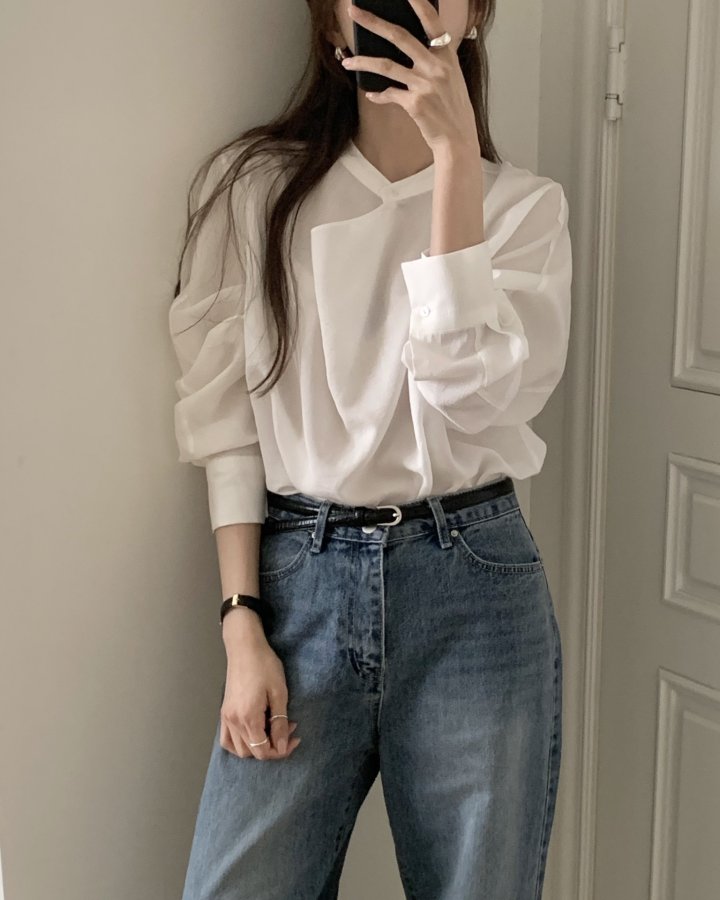 Drape Flare Blouse by Something Else for Women - view 2