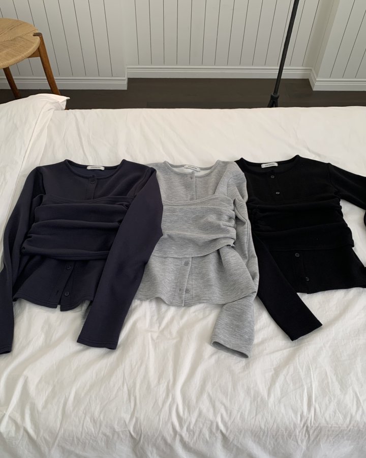 Something Else - Korean Women Fashion - #womensfashion - Dof Top Cardigan Set - 8