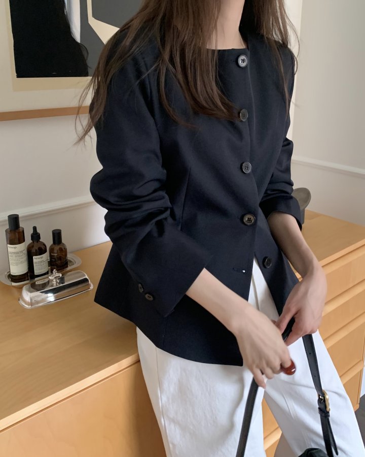 Something Else - Korean Women Fashion - #womensfashion - Hepburn Line Jacket - 5