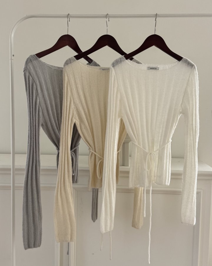 Something Else - Korean Women Fashion - #womensfashion - Odd Mohair String Knit - 6