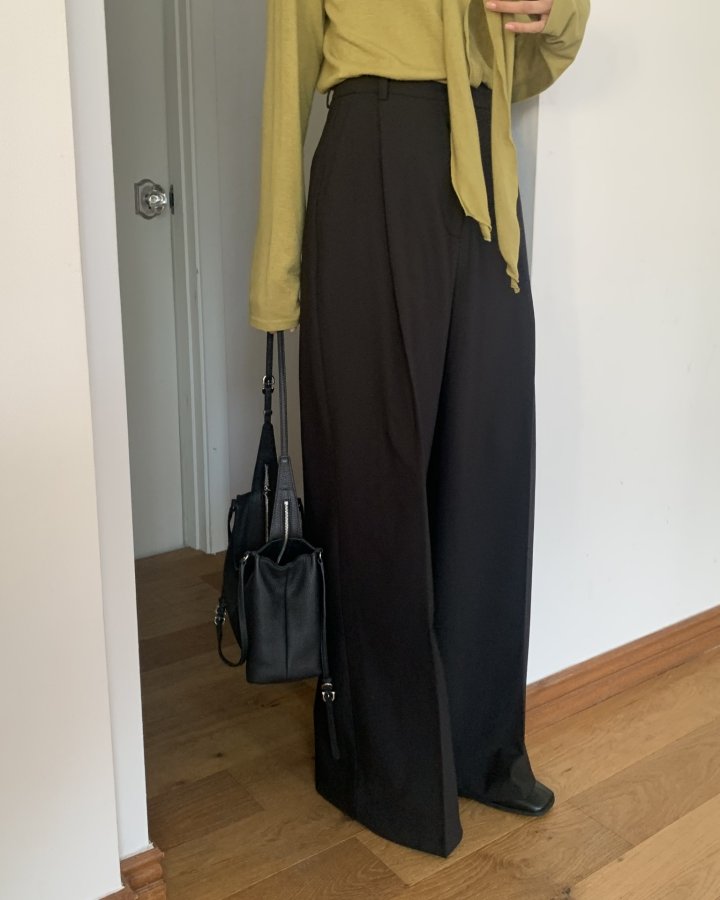 Something Else - Korean Women Fashion - #womensfashion - Tiff One-Tuck Wide Slacks - 3