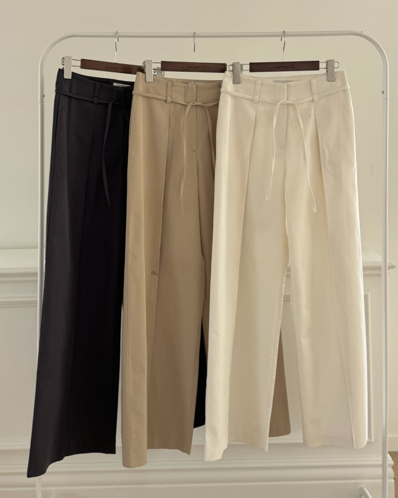 Something Else - Korean Women Fashion - #womensfashion - Chemi Cotton Wide Pants - 10