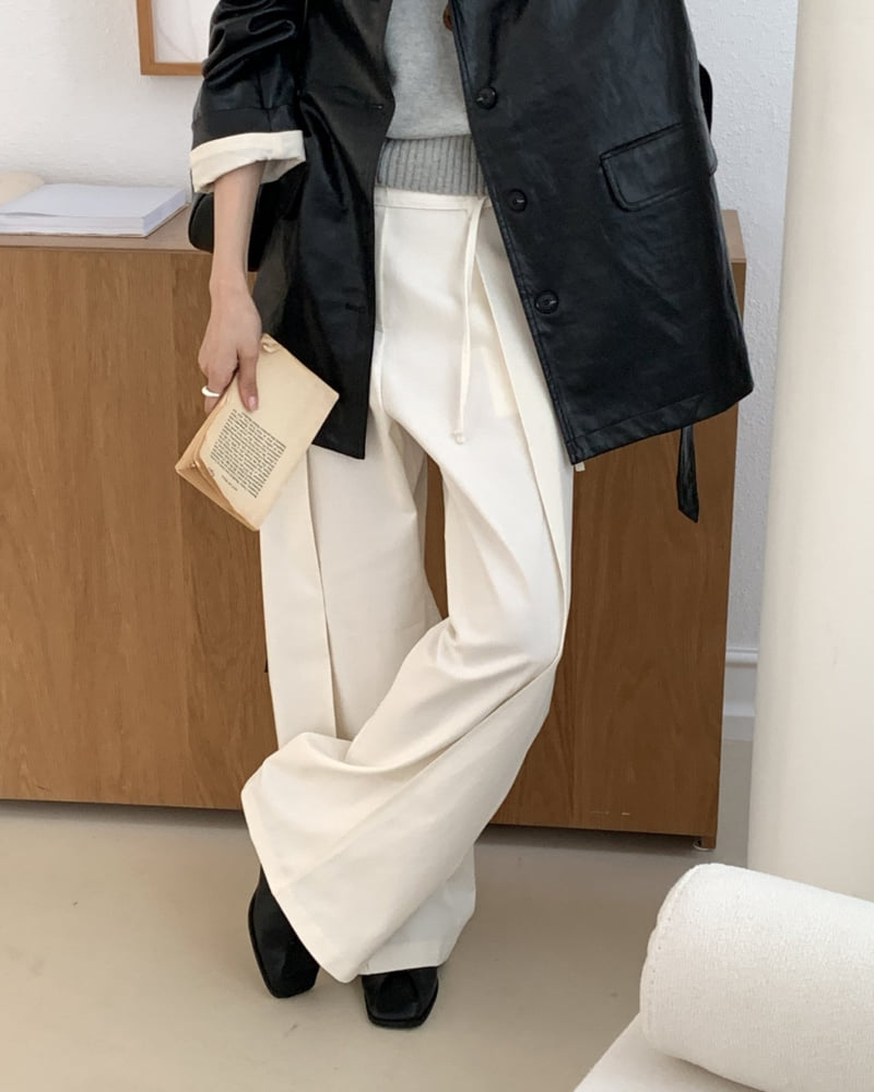 Something Else - Korean Women Fashion - #womensfashion - Chemi Cotton Wide Pants - 8