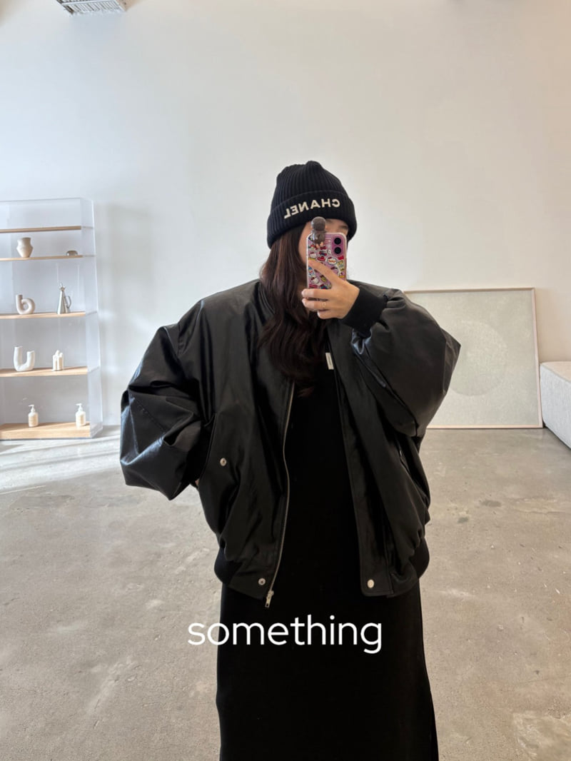 Something - Korean Women Fashion - #momslook - Park Leather Flight Jacket - 6