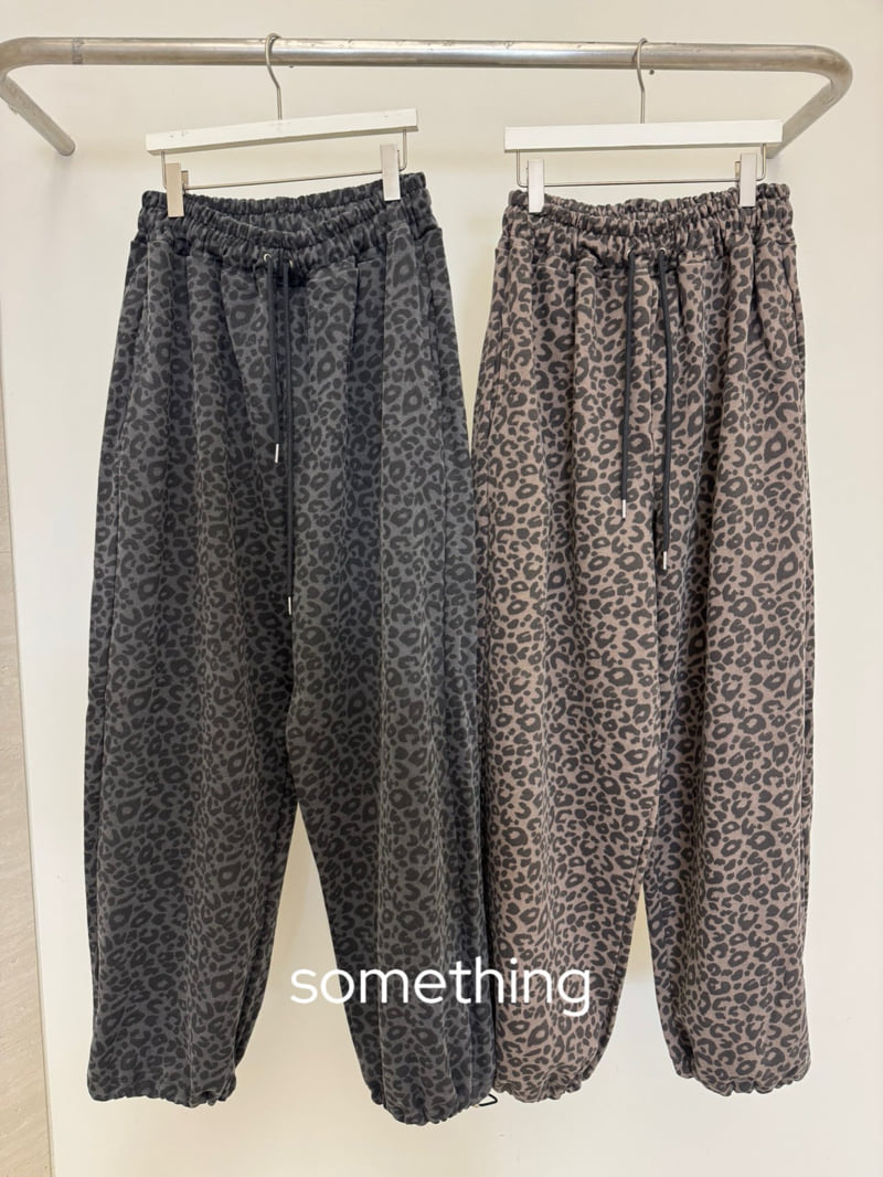 Something - Korean Women Fashion - #momslook - Leopard Jogger Pants