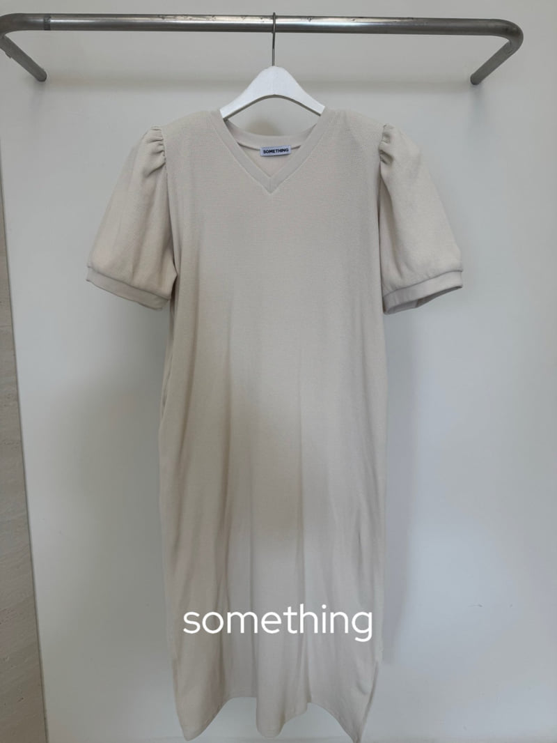 Something - Korean Women Fashion - #momslook - Waffle V-Neck One-piece - 3